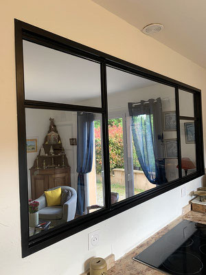 pose d'une verrière intérieur sur-mesure