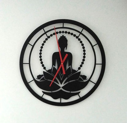 horloge bouddha murale