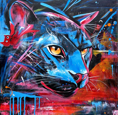 "Kraft in Präsenz", Acryl Leinwand 60x60cm 250 Franken