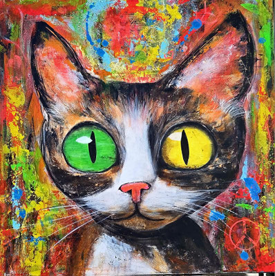 "Wildes Ich" Acryl, Leinwand 60x60cm, 170 Franken