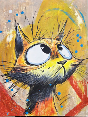 "Zwischen den Welten" Acryl, Papier 50x65cm, 170 Franken