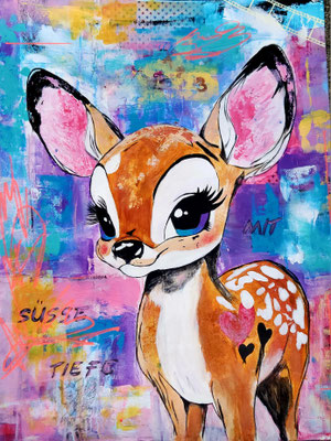 "Süsse mit Tiefe", Acryl, Papier 50x65cm, 170 Franken