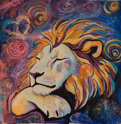 "Ich bin" Acryl, Leinwand 80x80cm, 450 Franken