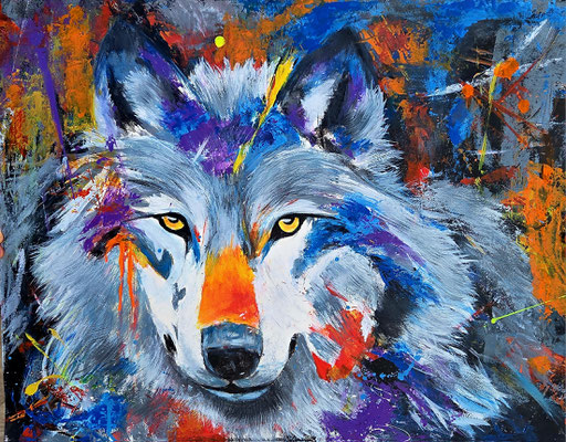 "Vom Chaos zur Erkenntnis" Acryl, Papier 55x60cm, 170 Franken
