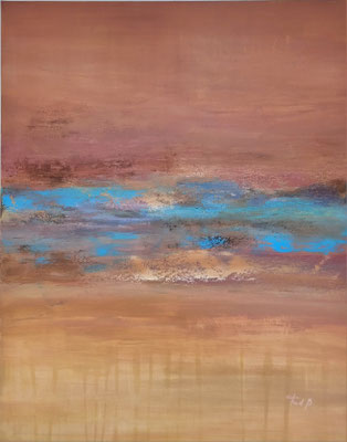 Terre d'ocre-90x70 - acrylique sur toile - 2025