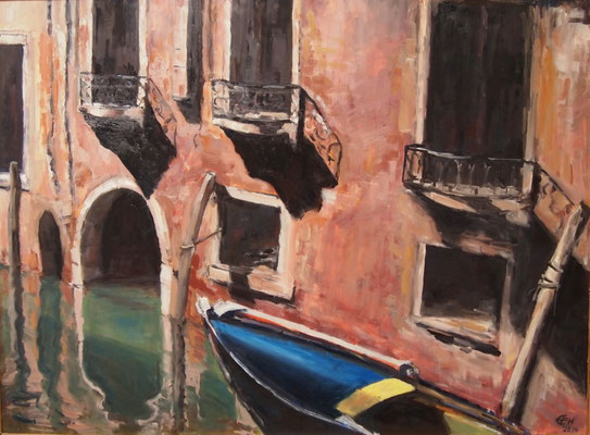Summer In Venice, 73x98cm,Öl_Holz