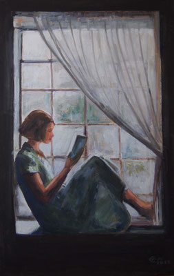 Reading Girl  55x85cm  Öl/Lwd.