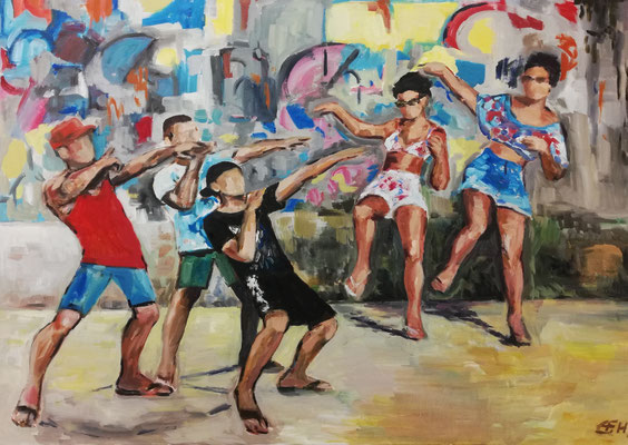 Dancing In The Street  70x100cm