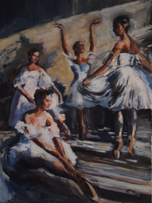Ballerinas 60x80cm  Öl/lwd.