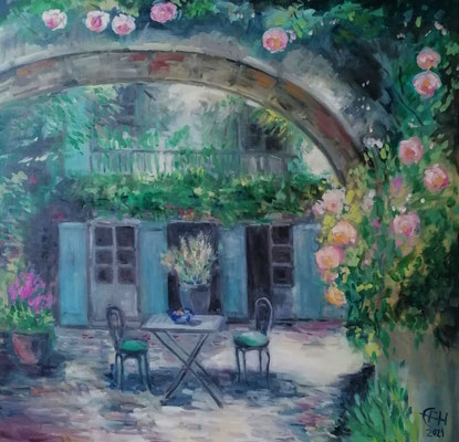 The Charm Of The Past   Öl_Lwd.80x80cm