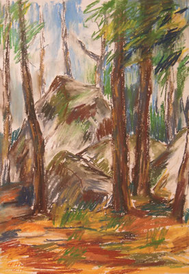 Enchaned Corners   Pastellkreide 29,7x42cm