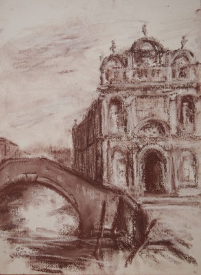 Scuola Grande di San Marco, 48x36cm  Pastell auf Papier