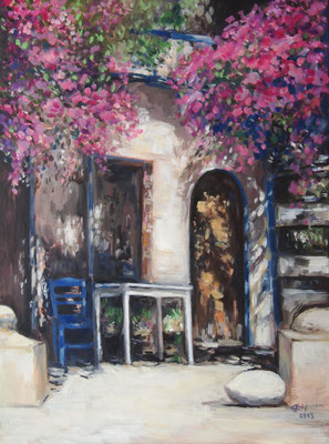 Quiet Corner On Crete  60x80cm  Öl/Lwd.