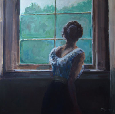 Voller Erwartung  Öl_Lwd. 80x80cm