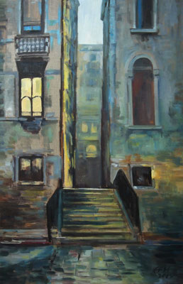 Before It Get's Dark, Öl_Lwd.60x90cm