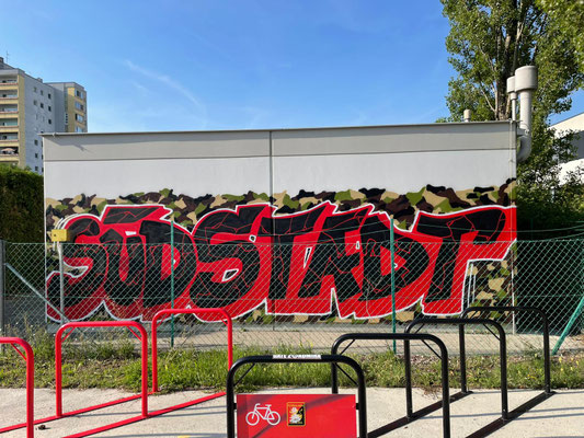 Graffiti von den Südstadt Fanatics und Gate2 rund ums Südstadt Stadion 2