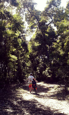 Fahrradtour durch Furadouro. 