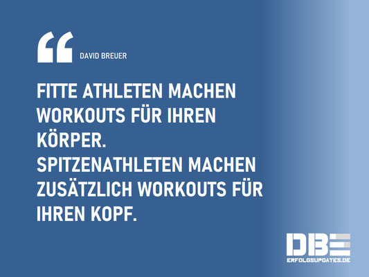 DBE Visual Quotes - Spitzenathleten Workout für den Kopf