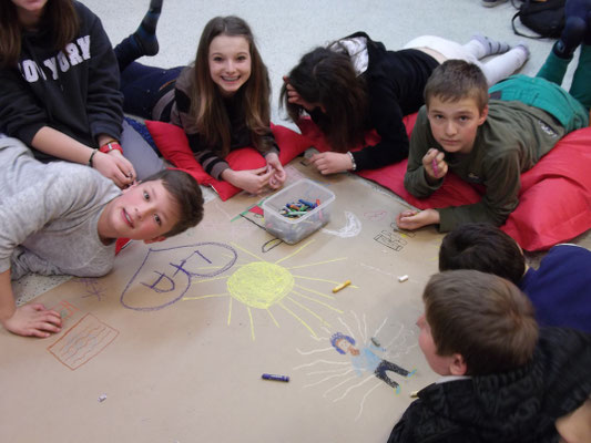 Zeichenprojekt zu "Die Kinder Liliths" bei den Literatour-Tagen Dachau, Foto: privat