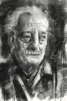 Charcoal Portrait of an old man
