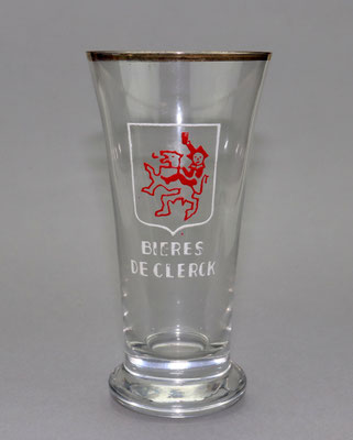 verre émaillé. Bière De Clerck. Péronne / Hazebrouck