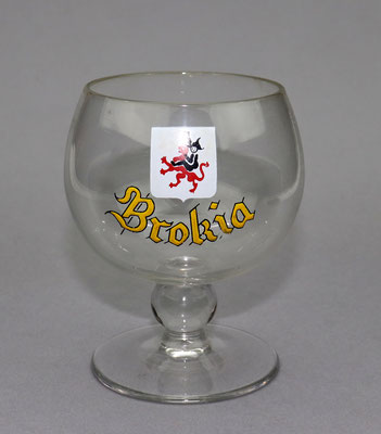 verre émaillé. Bière Brokia. Brasserie De Clerck. Péronne / Hazebrouck