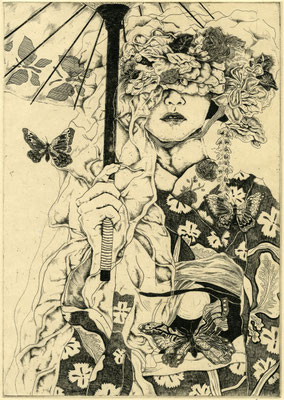  A portrait of Contemporary woman Ⅲ/etching/29.5×21cm/2009 