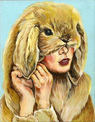 Bunny Girl/acrylic paint/18×14cm/2013/Private collection