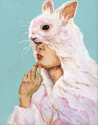 Bunny Girl/acrylic paint/18×14cm/2013/ Private collection