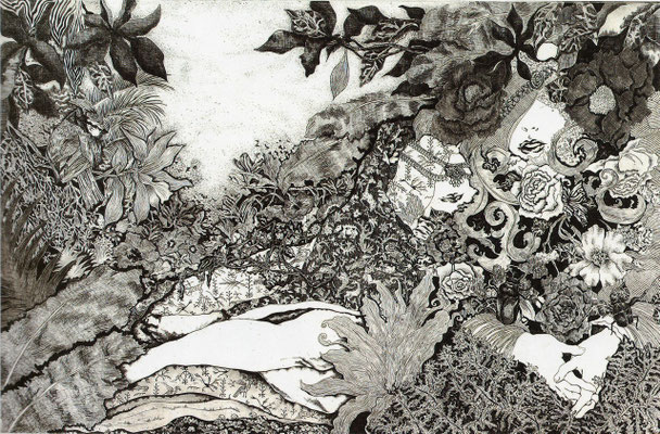  Romantic exotica/etching/65×100cm/2007 