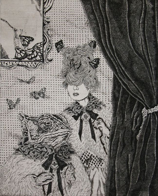 Back stage /etching/22×18cm/2014 