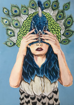 Mimicry/acrylic paint/33.3×24.2cm/2018
