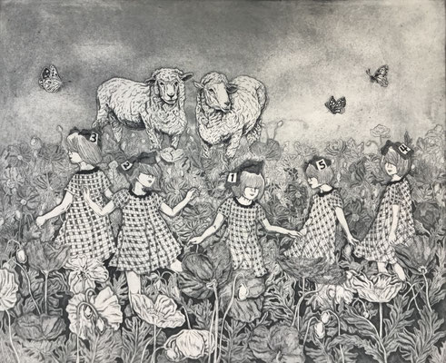 A human farm/etching/37x45cm/2020