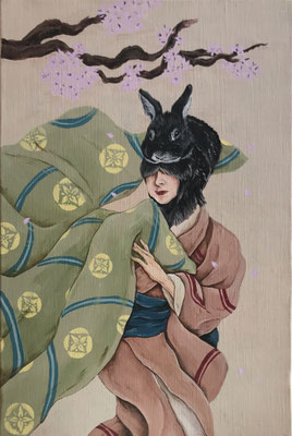 Cherry blossom/acrylic paint/41×27.3cm/2016