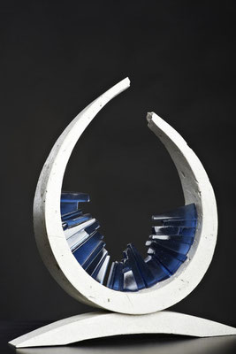 Doorway, 2014: Cast Glass and Cement: 46 cm(h) x 38 cm (w) x 10 cm(d) 