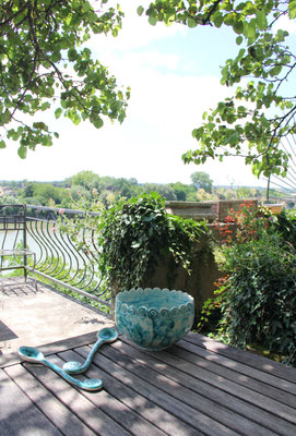 Saladier estival tout de bleu vêtu