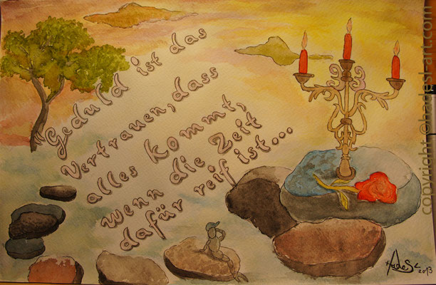 "Gedanken"....Aquarell 2013  (31 cm x 41 cm)
