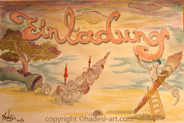 "Meine Tubenseele"...Aquarell 2013  (31 cm x 41 cm)