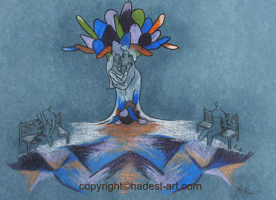 "Gefühle"...Pastellkreide 2015  (51 cm x 71 cm)
