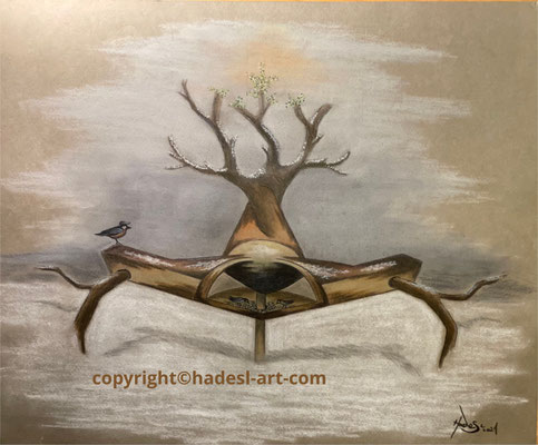 "Wintergefühl"...Pastell 2021 (51 cm x 71 cm)