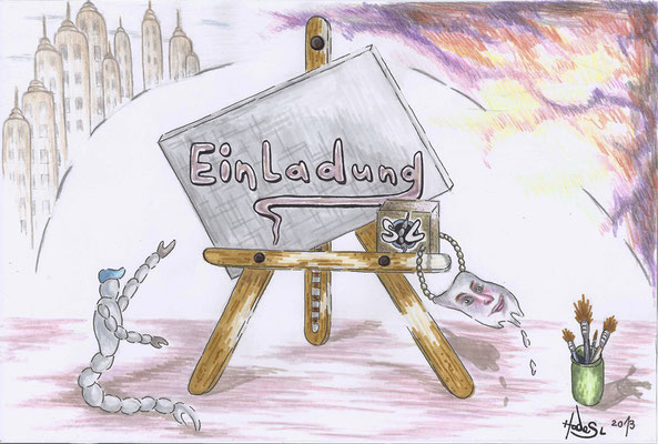 "Einladung"...Aquarell  2013  (31 cm x 41 cm)