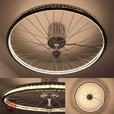 Upcycling bicycle rim lamp with LED stripe - Jürgen Klöck - 2016