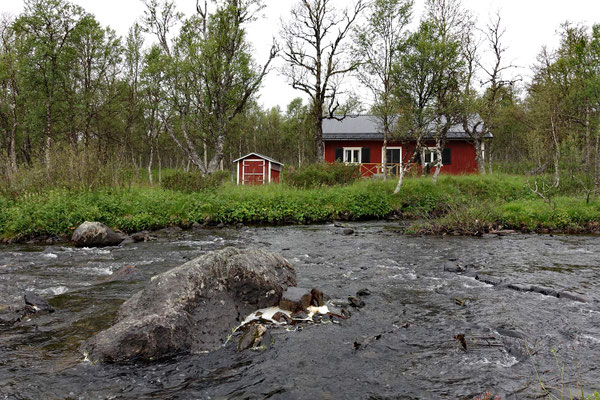 Direkt vor der Grenze zu Norwegen