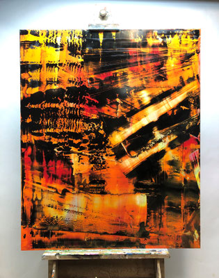 "The Off world" -Olieverf op Dibond- 100x90 (verkocht)