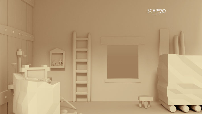 SCAPE3D_MATER scenografia 3d: Laboratorio dello Scalpellino. 