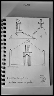 Ermita San Antonio de Padua: Bocetos de estudio, fachada_SCAPE3D