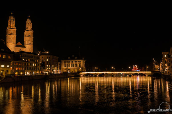 Zürich by Night_Limmatquai Richtung See