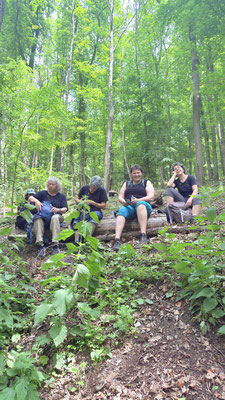 Kleine Pause im Wald.
