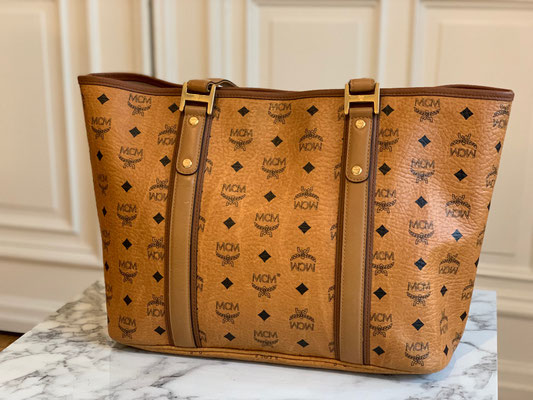 Mcm Boston Bag Mcm Cognac Tasche MCM Handbag ELLA BOSTON VISETOS