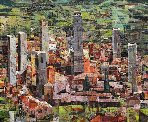 San Gimignano, 2011, Mischtechnik auf Leinwand, 50 x 60 cm